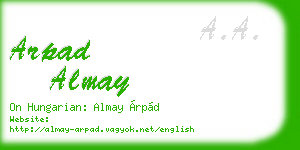 arpad almay business card